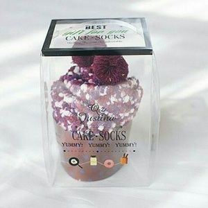 🎅 Soft & Cute Cupcake Socks (Burgandy)